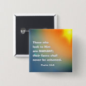 詩篇34:5彼を仰ぐ者は輝く聖書である 缶バッジ (正面&裏面)