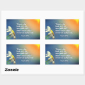 詩篇34:5彼を仰ぐ者は輝く聖書である 長方形シール (シート)