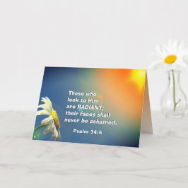 詩篇34:5 彼を見つめる者は輝く 聖書 カード