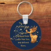 詩篇34:7主エンカンパの天使のまわりに キーホルダー (正面)