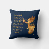 詩篇34:7主エンカンパの天使のまわりに クッション (裏面)