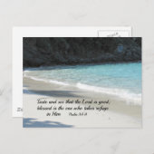 詩篇34:8主が良いことを見て味わい… ポストカード (正面/裏面)