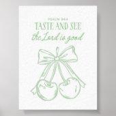詩篇34:8 主は良いと味わい、見よ ポスター (正面)