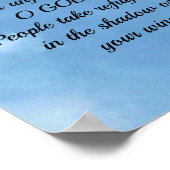 詩篇36:7あなたの絶え間ない愛は何と高価か ポスター (角)