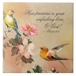 詩篇36:7あなた大切の絶え間ない愛、神よ タイル