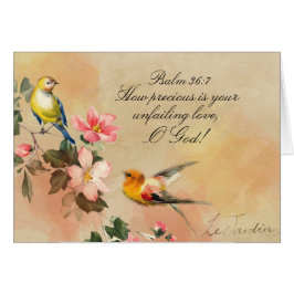 詩篇36:7神への愛の絶え間ないカード