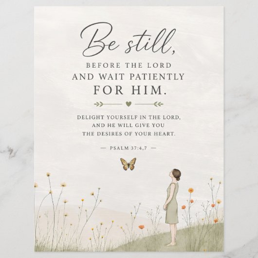 詩篇37編 クリスチャン Be Still and Wait Patiently  チラシ (正面)