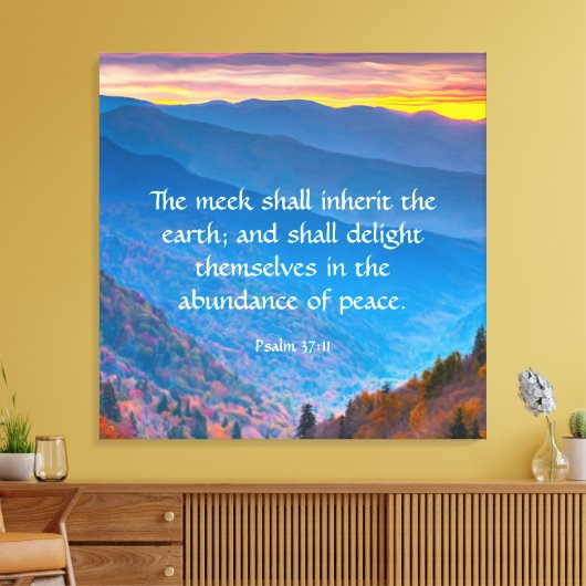 詩篇37:11 キャンバスプリント (インサイチュ (リビング))