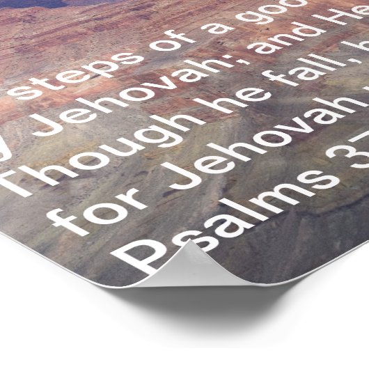 詩篇37:23-24ポスター ポスター (角)