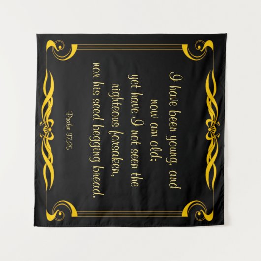 詩篇37:25 タペストリー (正面(横))