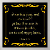 詩篇37:25 ポスター (正面)