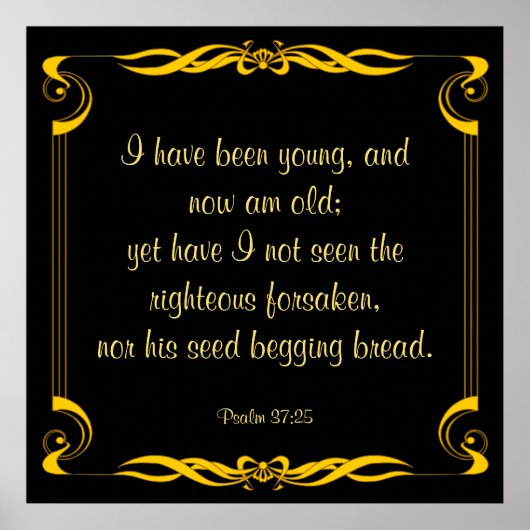 詩篇37:25 ポスター (正面)