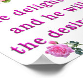 詩篇37:4のポスターを喜ばせる ポスター (角)