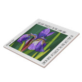 詩篇37:4セラミックタイルの紫の虹彩 タイル (側面)