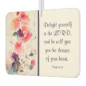 詩篇37:4主のフローラで自分自身を喜ばせる カーエアーフレッシュナー (左)