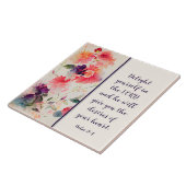 詩篇37:4主のフローラで自分自身を喜ばせる タイル (側面)