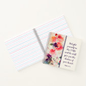 詩篇37:4主のフローラで自分自身を喜ばせる ノートブック (内部)