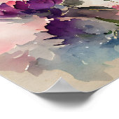 詩篇37:4主のフローラで自分自身を喜ばせる ポスター (角)