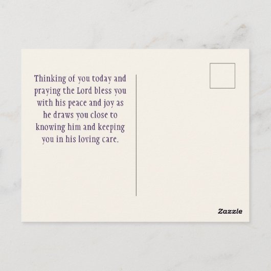 詩篇37:4主のフローラで自分自身を喜ばせる ポストカード (裏面)