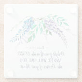 詩篇37:4主の中で自分自身を喜ばせ、フローラ ガラスコースター (裏面)