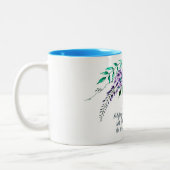 詩篇37:4主の中で自分自身を喜ばせ、フローラ ツートーンマグカップ (左)