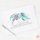 詩篇37:4主の中で自分自身を喜ばせ、フローラ 長方形シール (封筒)