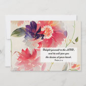 詩篇37:4主の平野で自分自身を喜ばせる ノートカード (正面)