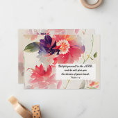 詩篇37:4主の平野で自分自身を喜ばせる ノートカード (正面/裏面インサイチュ)