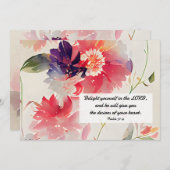 詩篇37:4主の平野で自分自身を喜ばせる ノートカード (正面/裏面)