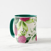 詩篇37:4主クローバーで自分自身を喜ばせる マグカップ (正面左)