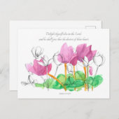 詩篇37:4聖なる書物、 経典は主に自分を喜ばせる ポストカード (正面/裏面)