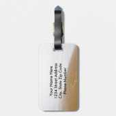 詩篇37:4聖書の一節、砂浜と海、 ラゲッジタグ (裏面縦)