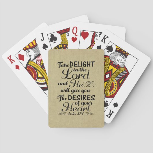 詩篇37 4聖書の聖句を喜ぶ トランプ (裏面)