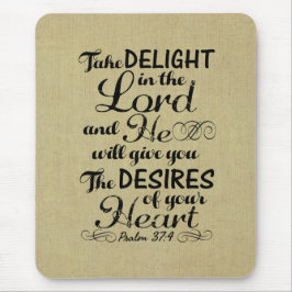 詩篇37 4聖書の聖句を喜ぶ マウスパッド