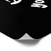 詩篇37:4黒縁ど ポスター (角)