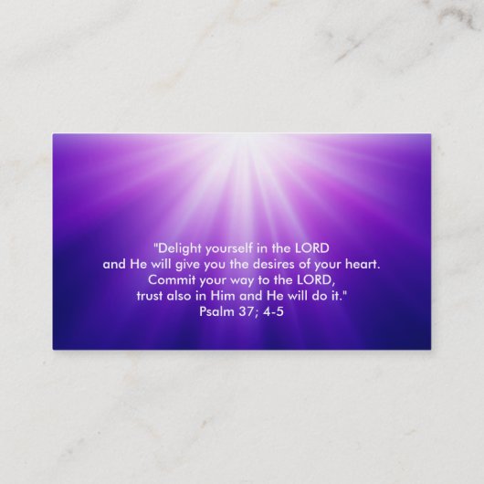 詩篇37; 4-5 – クリスチャン 名刺 (裏面)