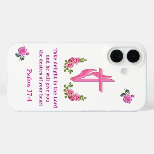 詩篇37:4 Case-Mate iPhoneケース (裏面 (横))