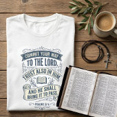 詩篇37:5 クリスチャンのインスピレーション Tシャツ