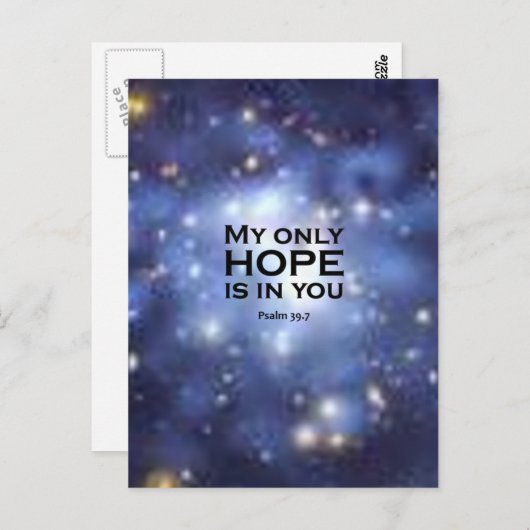 詩篇39:7 ポストカード (正面/裏面)