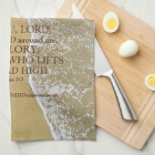 詩篇3:3私の盾 キッチンタオル (四つ折り)