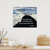 詩篇40:1,2わたしは主を辛抱強く待った ポスター (キッチン)