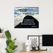 詩篇40:1,2わたしは主を辛抱強く待った ポスター (ホームオフィス)