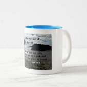 詩篇40:2彼はぬるぬるぬるした穴から私を引き上げた ツートーンマグカップ (正面右)