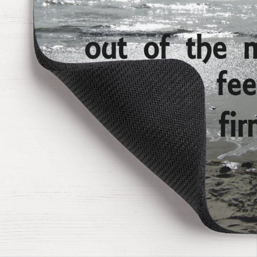 詩篇40:2彼はぬるぬるぬるした穴から私を引き上げた マウスパッド (コーナー)