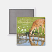 詩篇42:1水のバイブルのための鹿のパンツ マグネット (正面/裏面)