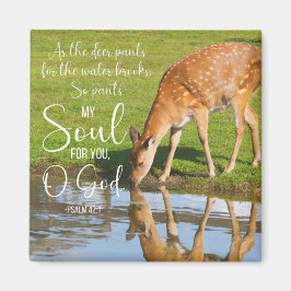 詩篇42:1水のバイブルのための鹿のパンツ マグネット