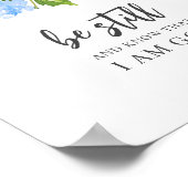 詩篇46節のフローラ聖句を知っている ポスター (角)