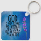 詩篇46:1キリスト教聖書聖句アート キーホルダー (裏面)