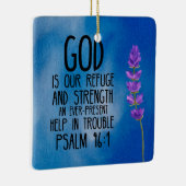 詩篇46:1キリスト教聖書聖句アート セラミックオーナメント (右)