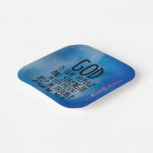 詩篇46:1キリスト教聖書聖句アート ペーパープレート (傾斜あり)